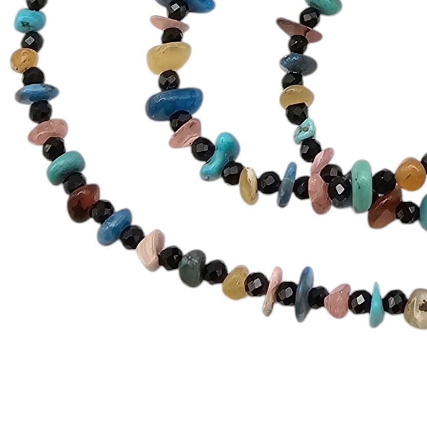 Jay King Mine Finds Turquoise Carnelian Quartz Sterling Silver Long Necklace: Jay King Mine Finds Turquoise Carnelian Quartz Sterling Silver Long Necklace 44.2 G