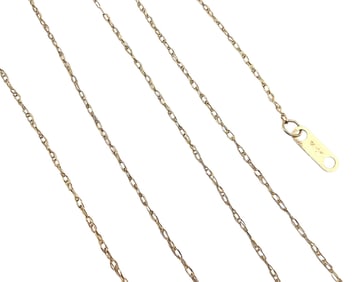 10K Gold Cable Chain Necklace 0.5 G