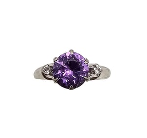 Diamond 10K White Gold Cocktail Ring Sz 2.75 2.1 G