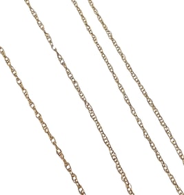 14K Gold Cable Chain Necklace 0.6 G