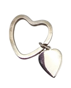 Tiffany & Co Sterling Silver Heart Tag Key Chain 7.5 G