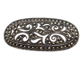 Judith Jack Marcasite Sterling Silver Brooch 17 G