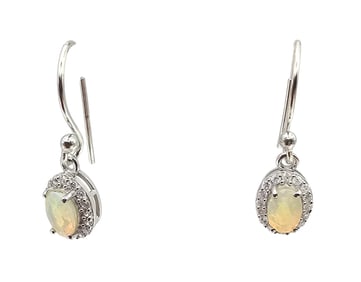 Sanchi & Filia P Designs New Genuine Ethiopian Opal Sterling Silver Drop Dangle Earrings 1.6 G