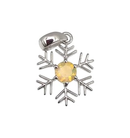 Sanchi & Filia P Designs New Genuine Ethiopian Opal Sterling Silver Snowflake Pendant 1.2 G