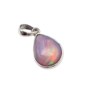 Sanchi & Filia P Designs New Genuine Galaxy Opal Sterling Silver Tear Shape Pendant 1.4 G