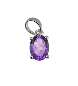 Sanchi & Filia P Designs New Genuine Amethyst Sterling Silver Pendant 0.7 G