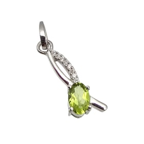 Sanchi & Filia P Designs New Genuine Peridot Sterling Silver Pendant 1.1 G