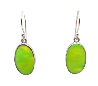Sanchi & Filia P Designs New Genuine Galaxy Opal Sterling Silver Drop Dangle Earrings 2.1 G
