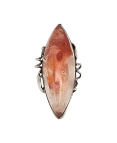 Carnelian Sterling Silver Ring Sz 8.25 15.1 G
