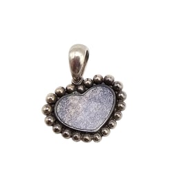 Logos Sodalite Sterling Silver Heart Pendant 5.5 G