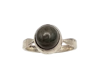 Agate Sterling Silver Ring Sz 6.75 2.6 G