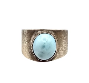 Larimar Sterling Silver Ring Sz 8.5 5.6 G