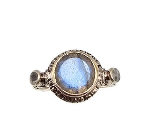 Labradorite Sterling Silver Ring Sz 7.25 4.9 G