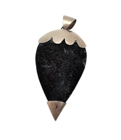 Lava Rock Sterling Silver Pendant 13.5 G