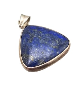 Lapis Sterling Silver Pendant 16.1 G