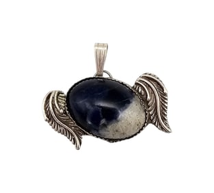 Lapis Sterling Silver Pendant 8.8 G