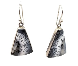 Tourmalated Quartz Sterling Silver Drop Dangle Earrings 6.2 G