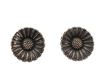 Kala Sterling Silver Daisy Flower Earrings 4.7 G