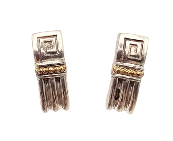 Bay Anthan 18K Gold Sterling Silver Earrings 10 G