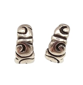 ZINA Sterling Silver Modernist Earrings 21.9 G