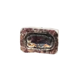 MB Sterling Silver Hollow Form Modernist Ring Sz 7.25 7.7 G