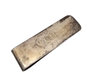 Tiffany & Co Sterling Silver Makers Sterling 23956 Monogram VLM Money Clip 17.1 G