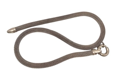 Sterling Silver Mesh Chain Necklace 34.1 G