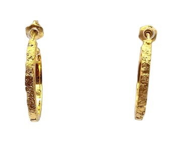 14K Gold Hoop Earrings 3.1 G