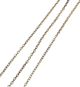 18K Gold Over Sterling Silver Cable Chain Necklace 0.9 G