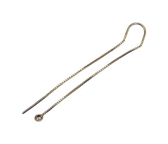 P 14K Gold Single Threader Earing 0.4 G
