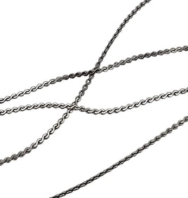 PB 18K White Gold S Chain Necklace 2.2 G