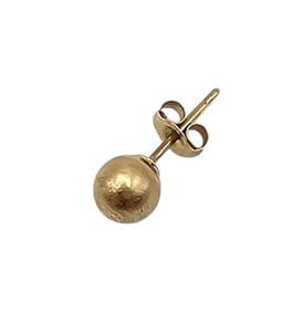 14K Gold Ball Stud Single Earring 0.2 G