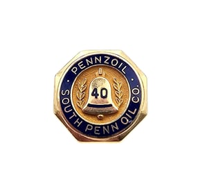 10K Gold Pennzoil South Pen Oil Co 40 Year Pin 1.8 G