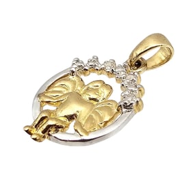 RJ Gold Over Sterling Silver Cherub Pendant 1.7 G