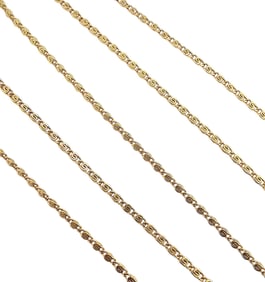 Italy 14K Gold Snail Chain Necklace 2.2 G