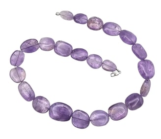 Amethyst Sterling Silver Necklace 102.3 G