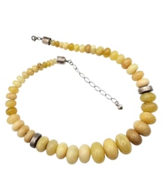 Jay King Mine Finds Yellow Calcite Sterling Silver Necklace 101.1 G