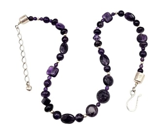 Jay King Mine Finds Amethyst Sterling Silver Necklace 41.8 G