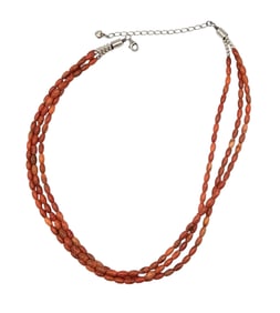 Jay King Mine Finds Coral Sterling Silver 3 Strand Necklace 26.5 G