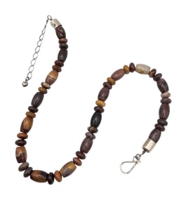 Jay King Mine Finds Fancy Jasper Sterling Silver Necklace 66.8 G