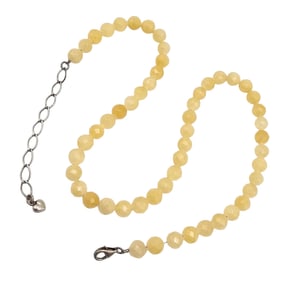 Jay King Mine Finds Honey Calcite Sterling Silver Necklace 49.5 G