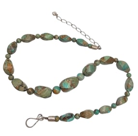 Jay King Mine Finds Turquoise Sterling Silver Necklace 54.2 G