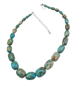 Jay King Mine Finds Turquoise Sterling Silver Necklace 91.5 G