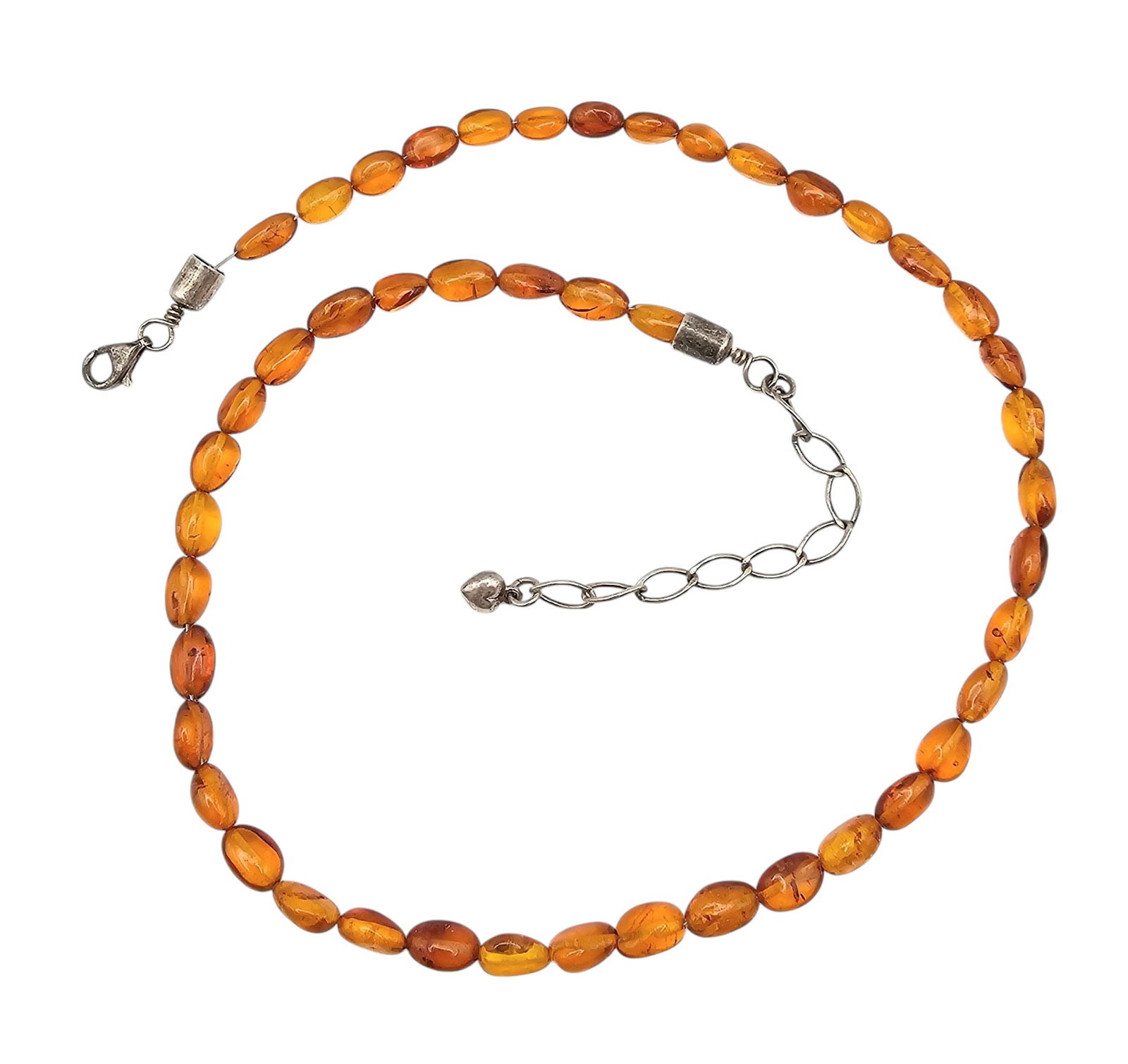 Jay King Mine Finds Amber Sterling Silver Necklace 10.2 G: Jay King Mine Finds Amber Sterling Silver necklace 10.2 G