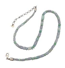 Jay King Mine Finds Blue Agate Turquoise Sterling Silver Necklace 27.4 G