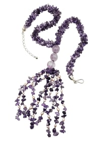 Jay King Mine Finds Pearl Amethyst Cluster Fringe Statement Necklace 224.7 G