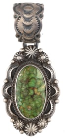 Benny Ramone Navajo Sterling Sonoran Gold Turquoise Pendant