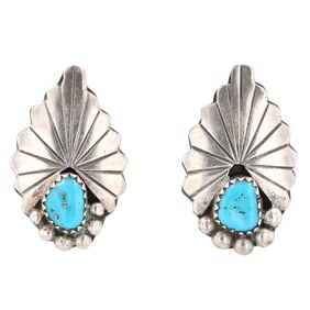 Navajo Sterling Turquoise Earrings