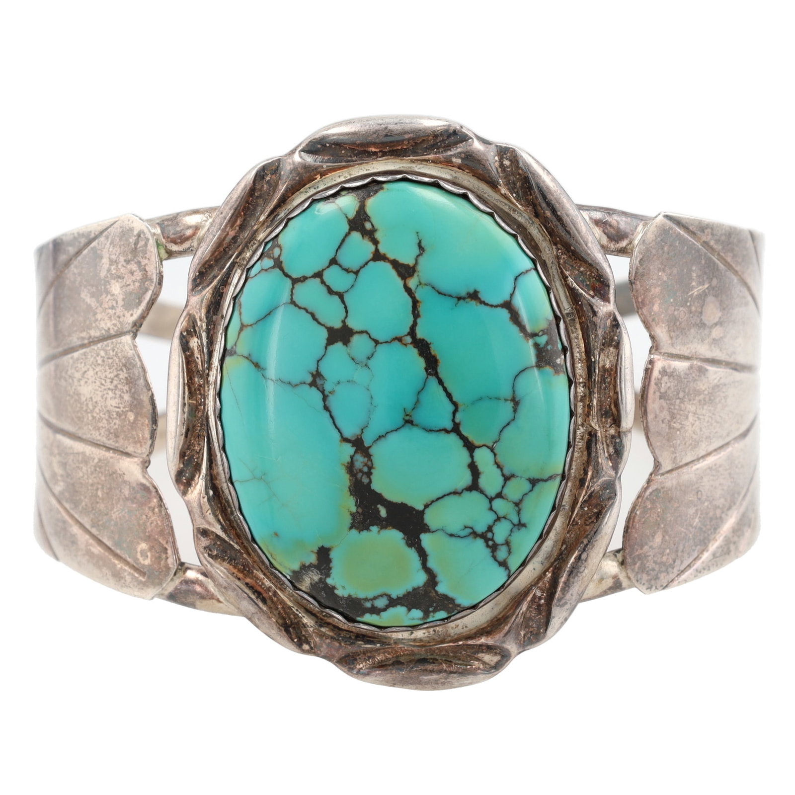 Herbert Tsosie Navajo Sterling Turquoise Cuff Bracelet (1 of 6)