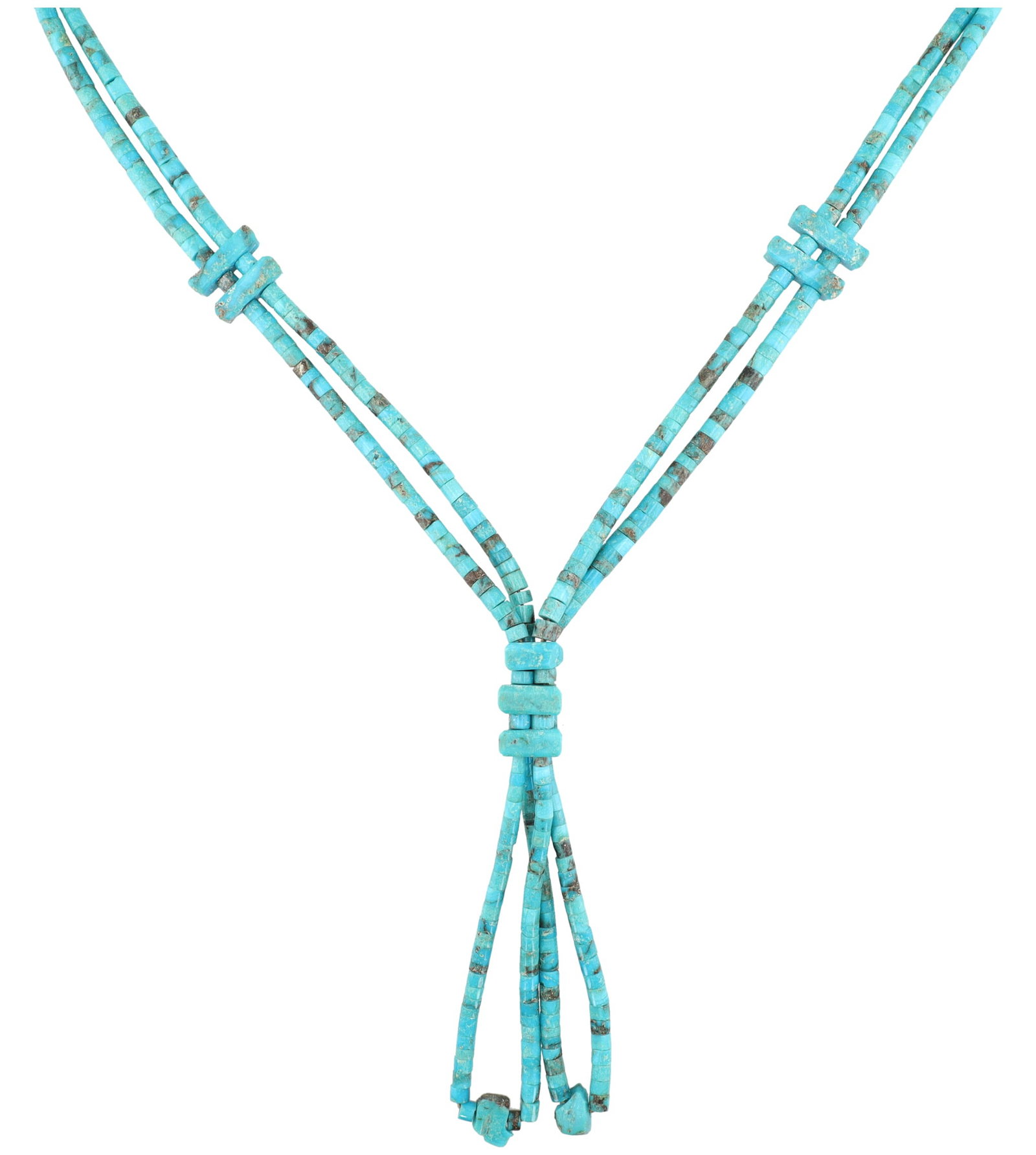 Santo Domingo Sterling Turquoise Jacla Necklace (1 of 4)